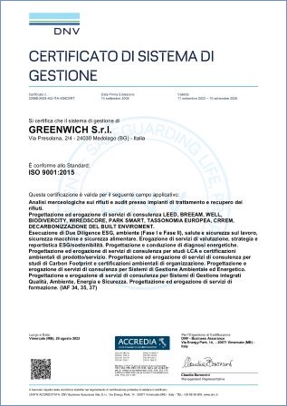 Certificato ISO 9001