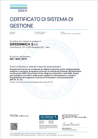 Certificato ISO 14001
